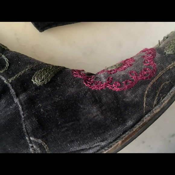 Velvet embroidered boots Artemis genuine leather size 39 - Picture 9 of 15